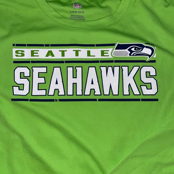 NFL Seattle Seahawks large boys 14/16 long sleeve t-shirt green - Picture 3 of 3